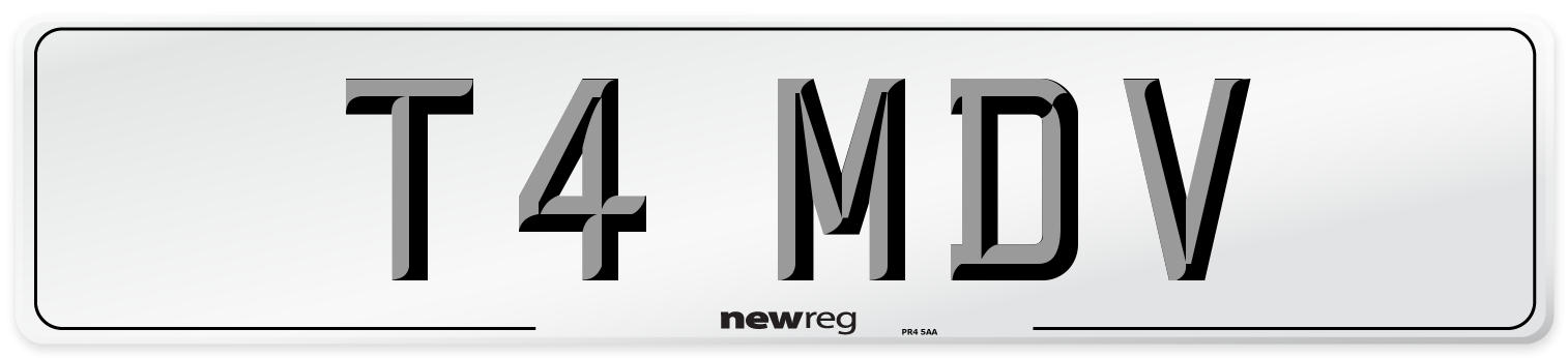 T4 MDV Number Plate from New Reg